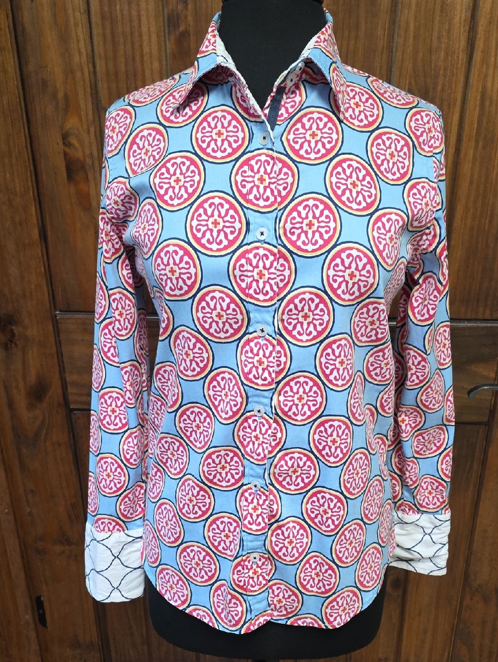 Dizzy Lizzy "Tizzie" patterned button-down shirt - Size M